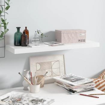 High Gloss White Wall Shelf 80x23.5x3.8 cm