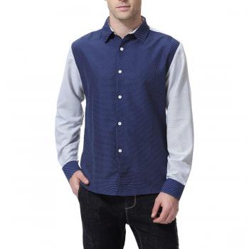 Chemisier Décoratif à Points Ronds Camisa Hombre