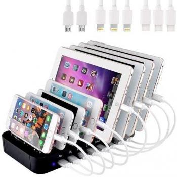 Evfun 8-Pin USB Fast Charge Stand – 60W, 12A, Smartphone/Tablet Dock