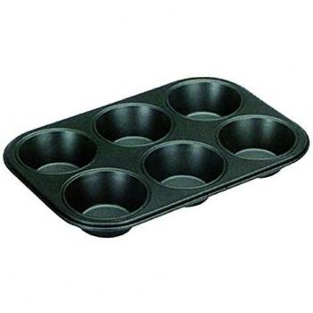 Six-Spot IBILI Muffin Sheet – Dark Finish – 26x18cm