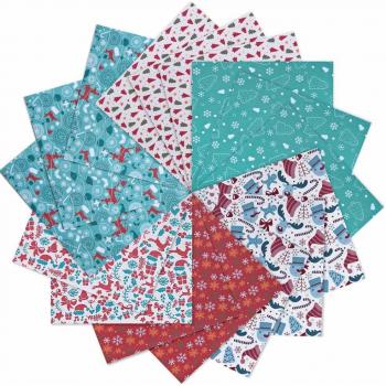Opret Weihnachts-Origami‑Papierpaket, 50 Stück, 15 x 15 cm – buntes Bastelpapier in sechs Varianten