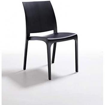 SEDIA IN POLIPROPILENE 'VOLGA' nera