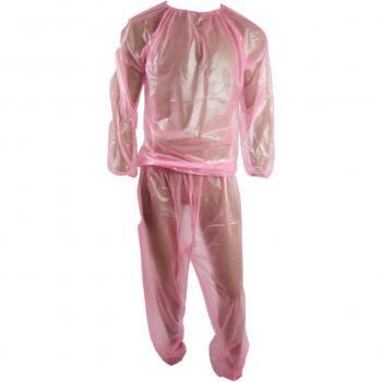 Haian PVC Jogging-Sauna-Anzug Farbe rosa transparent P013-5