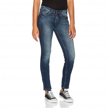 TOM TAILOR DENIM Damen Skinny Jeans Stella Authentisch Blau mit Zip