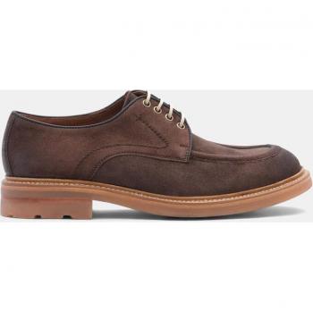 Zapatos Derby de hombre de ante de ciervo Lottusse en marrón oscuro