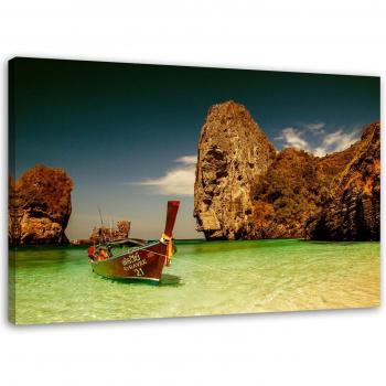 Feeby Décoration Murale – Panorama de Plage et Montagne