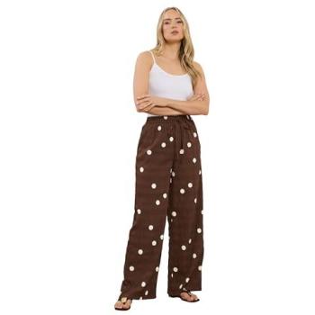 18XL Women's Tall Spot Chocolate Wide Leg Trousers – LTS