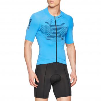 X-Bionic twyce Short Full Zip Fahrradtrikot Damen, Blau