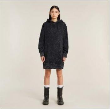 G‑Star Gd S vestito nero lungo, maniche lunghe, stile overdyed
