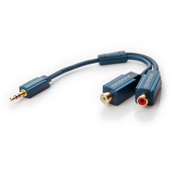 Clicktronic 0.1m Audio Cable 3.5mm Male to Stereo RCA Female Adapter