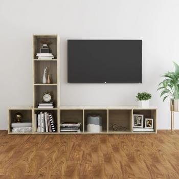 Set TV Rovere Sonoma 3 pz in Truciolato
