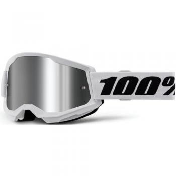 100% Strata 2 Crossbrille Weiß-Silber Kindermodell