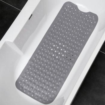 Max Comfort 100 x 40 CM Anti‑Slip Bathroom Mat with Suction Cups & Built‑In Drain