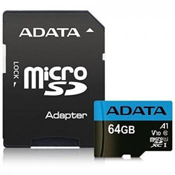 ADATA SD MicroSD Card 64GB SDHC (UHS-I Class 10 A1)