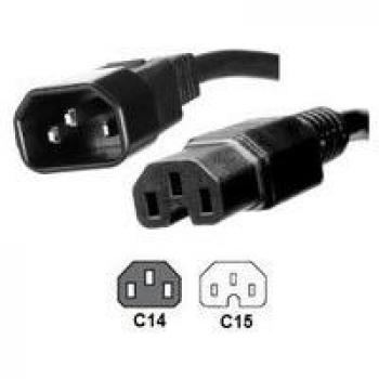 MicroConnect 2 m Netzschlauch IEC C14 zu C15