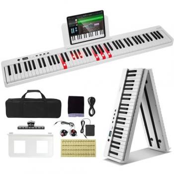 Clavier Électronique Portable 88 Touches avec Pédale de Sustain