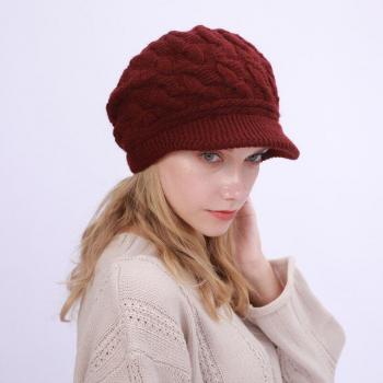 Gorro de invierno con visera para mujer