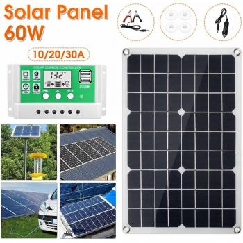 SolPower 60W Kit Monocristalino y Controlador 10A/20A/30A