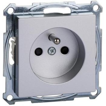Einzelsteckdose Merten MTN2600‑0460, 16 A, IP20, Aluminiumschutz