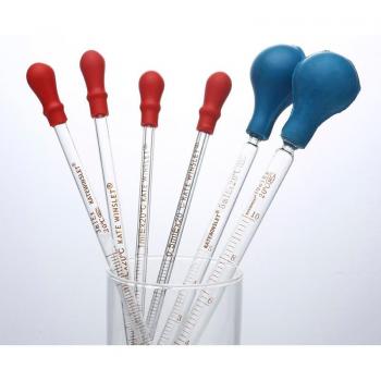 Lab Glass Pipette with Rubber Bulb