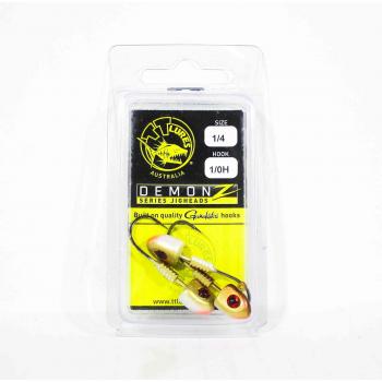 Tackle Tactics TT Demonz ¾‑oz 1/0H Jig Head Trio – Golden Boy