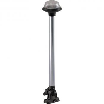 PERKO 1637DP0CHR Fold Down All-Round Frosted Globe Pole Light