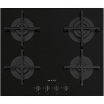 Smeg PV264B Plaque Gaz 4 Zones Noir