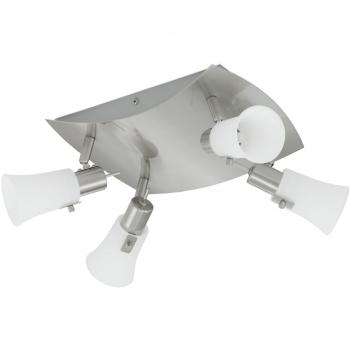 EGLO 90402 Deckenleuchte – Schwenkbar, Glas 4xG9, L × B 28 × 24 cm