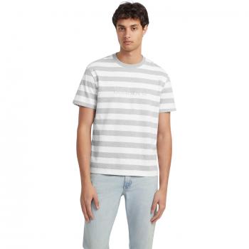 T-shirt a righe con logo