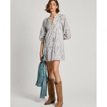 Vestido de Manga Larga Maisie de Pepe Jeans en Ecru