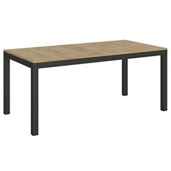 Tavolo Allungabile Everyday Evolution 90x180/284 cm Quercia Natura con Telaio Antracite