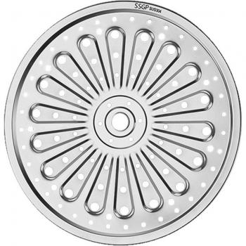 Estante de acero inoxidable para ollas de 26 a 32 cm