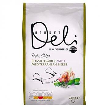 Deli Market 165 g Roasted Garlic & Mediterranean Herb Pita Crisps – Pair Pack