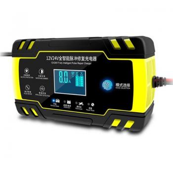Dual Voltage 12/24V 8A Pulse Repair Battery Charger with Touch Screen