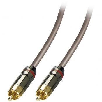 Lindy 10 m Câble Audio/Video RCA Gold – Connecteurs Or, Protection Anti-Oxydation, Blindé