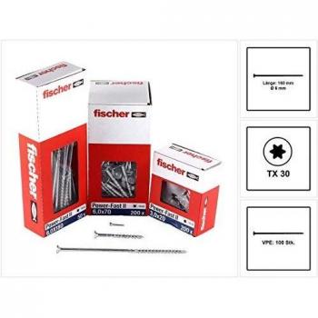 Fischer PowerFast II CTP 6,0 x 160, Spanplattenschraube (100 Stk.)