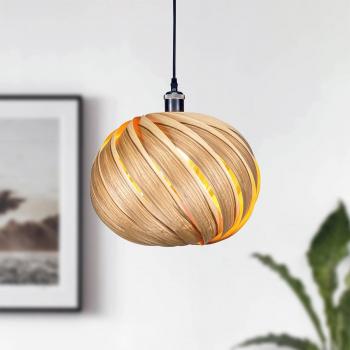 Lampada Mela frassino, sospensione Ø 35 cm