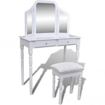 Mobilier de Chambre : Coiffeuse Design avec Tabouret