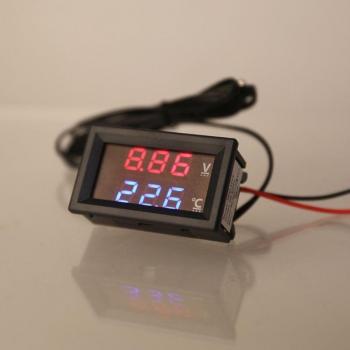 12V/24V Auto LED-Anzeige für Spannung und Temperatur 62KD