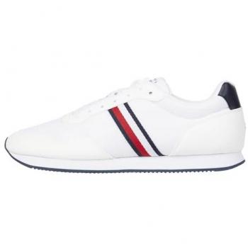 Pantofi sport pentru bărbați Tommy Hilfiger FM0FM04958 YB Lo Runner Mix, alb. 42 42 alb