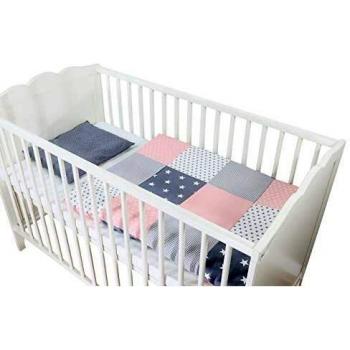 Ullenboom Set di Cuscini e Coperture Grigio per Neonati 80x80 cm / 35x40 cm