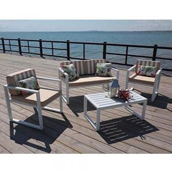 Sofa de jardin en aluminium Andreana