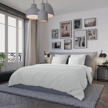 Dodo Housse de couette Jersey Premium Blanc 200 x 200 cm