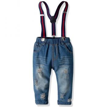 Salopette tendance en denim pour petits garçons