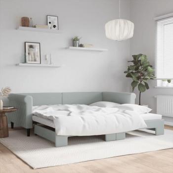 Lit d’appoint gigogne sans matelas 100x200 gris clair