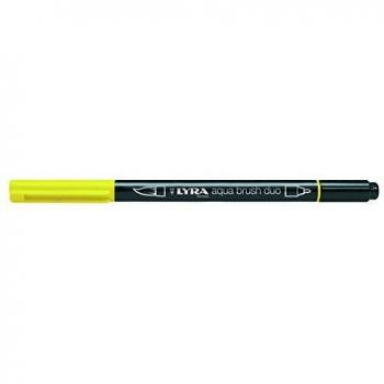 Pennarello a due punte acqua brush duo giallo di cadmio limone Lyra L6520005