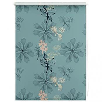 Rollo Aqua Floral blau B/L: ca. 100x150 cm