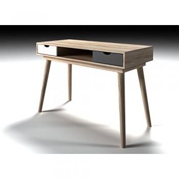LPD Scandi Grey Oak Desk with Drawer