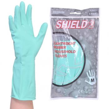 GR03 HEA00715 Medium Green Rubber Gloves