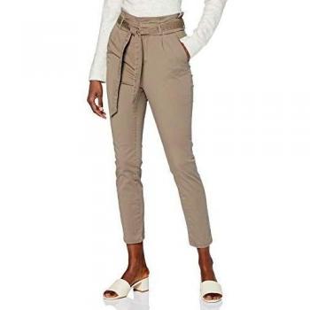 Vero Moda Eva High Waist Loose Paperbag Trousers Bungee Cord Women XS
